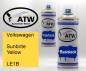 Preview: Volkswagen, Sunbrite Yellow, LE1B: 400ml Sprühdose + 400ml Klarlack - Set, von ATW Autoteile West.